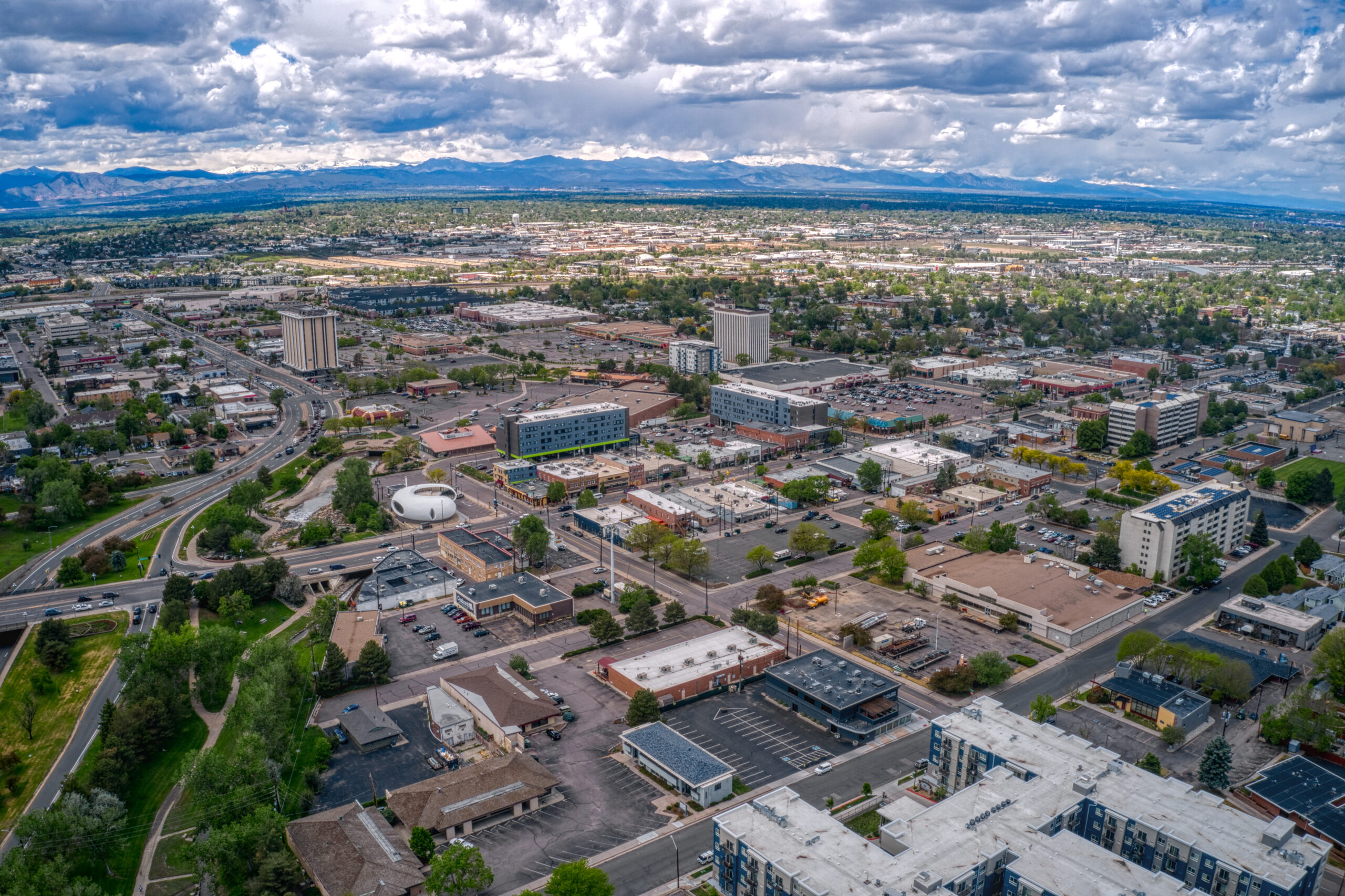 Scenic view of a residential neighborhood in Arvada, Colorado—part of the service area for Road Home Exteriors.