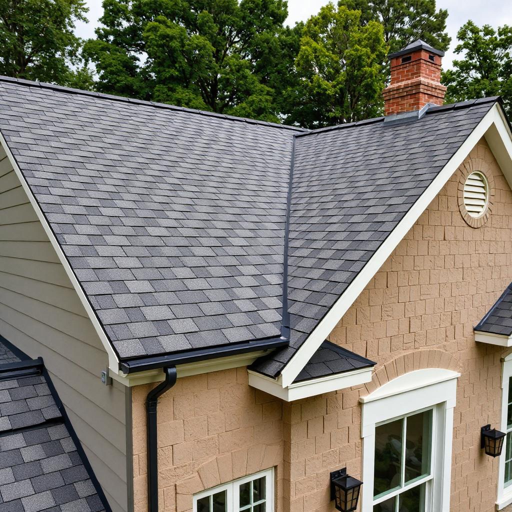 Asphalt shingle roof on a residential home near Littleton, Colorado