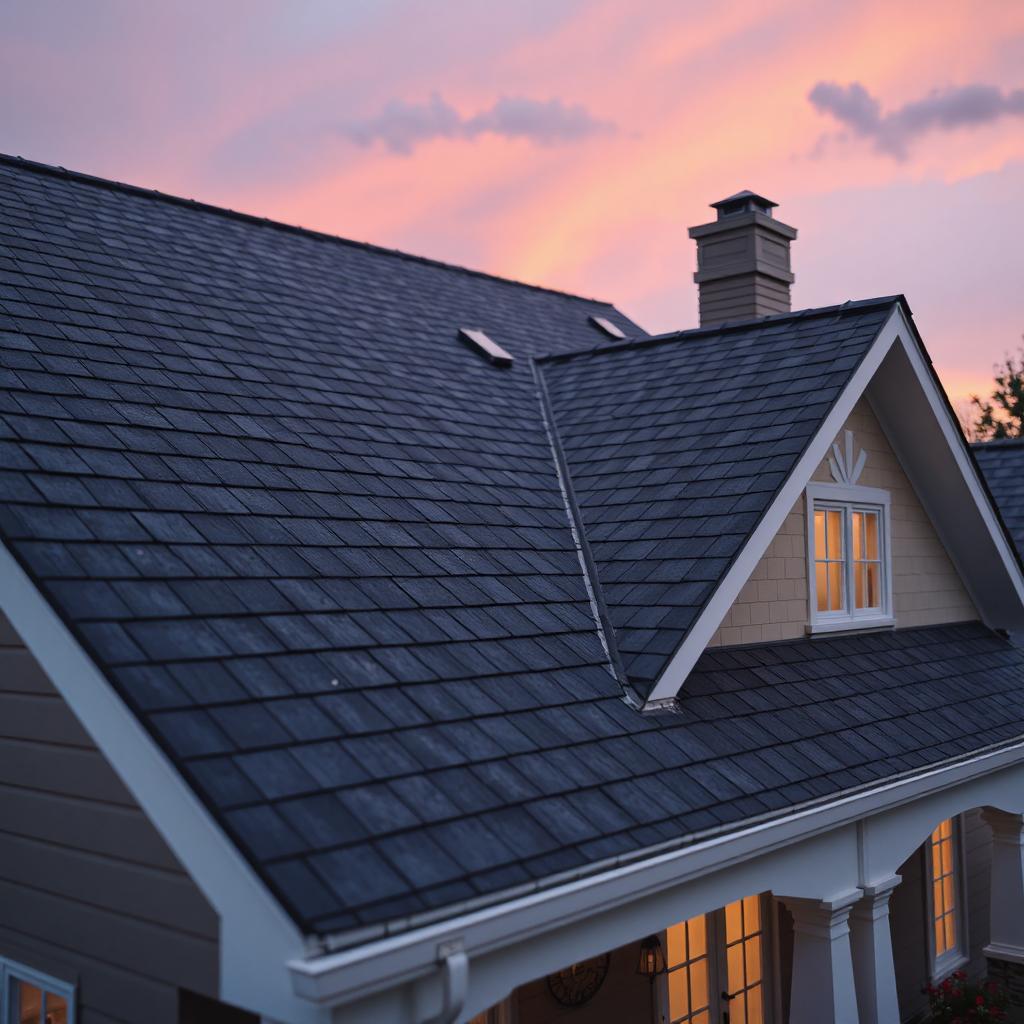 Asphalt shingle roof on a residential home