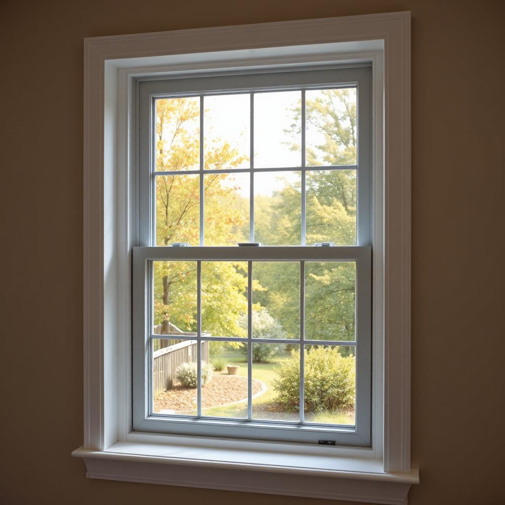 Close-up of a vinyl window installed on a residential home in Morrison, Colorado