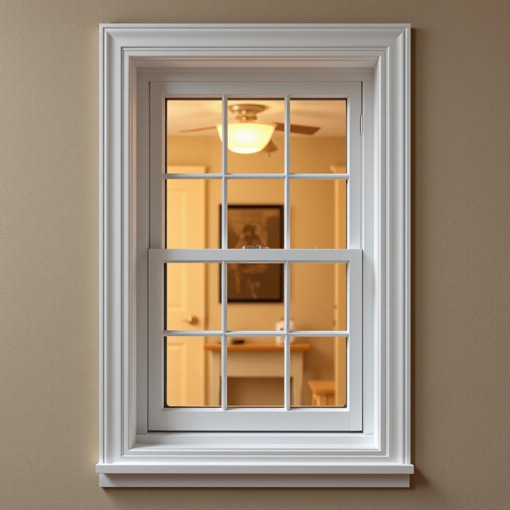 Newly installed vinyl window on a residential home in Thornton, Colorado
