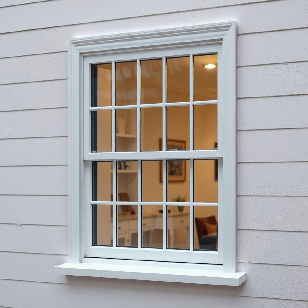 Newly installed vinyl window on a residential home in Lone Tree, Colorado