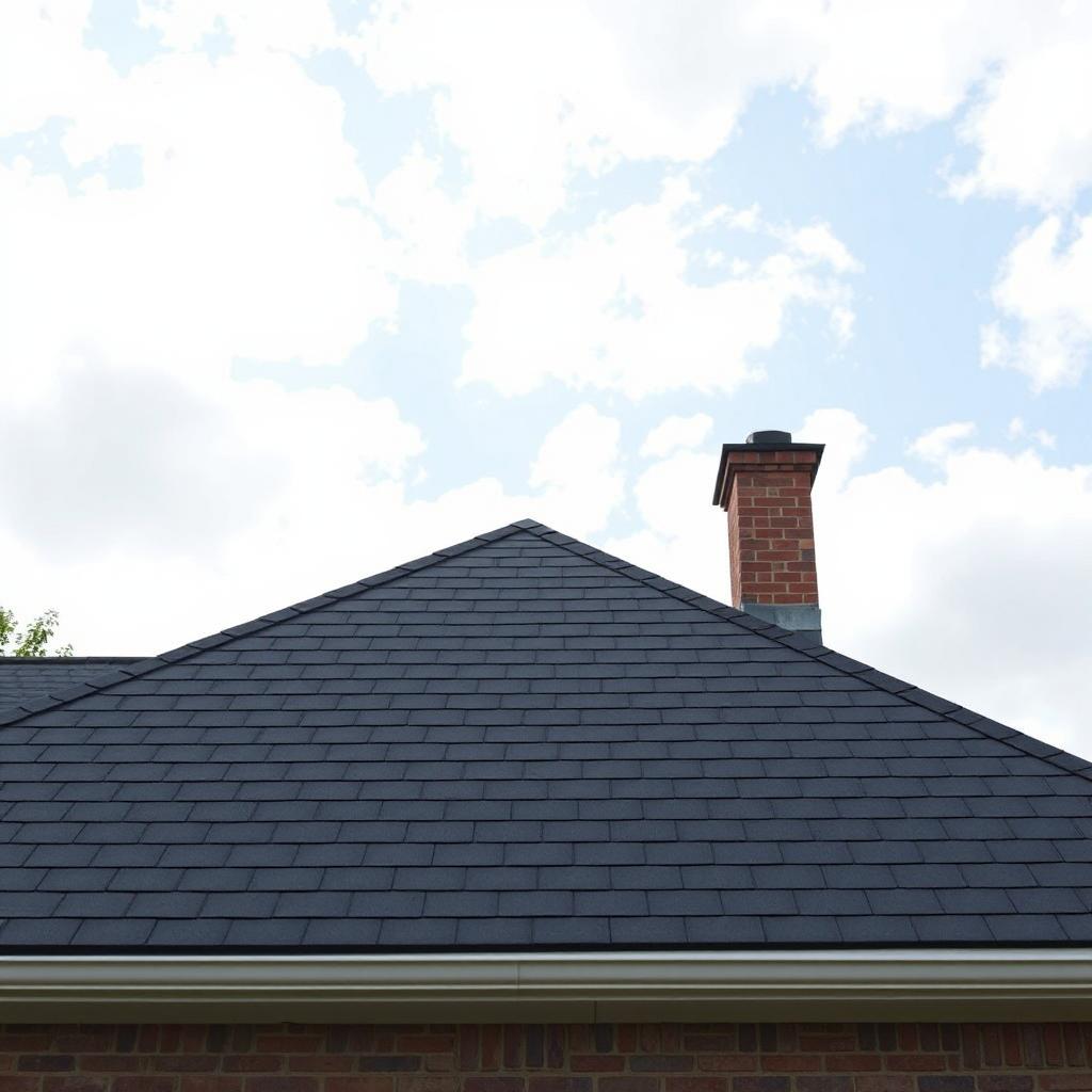 Close-up of an asphalt roof on a residential home in Wheat Ridge, Colorado