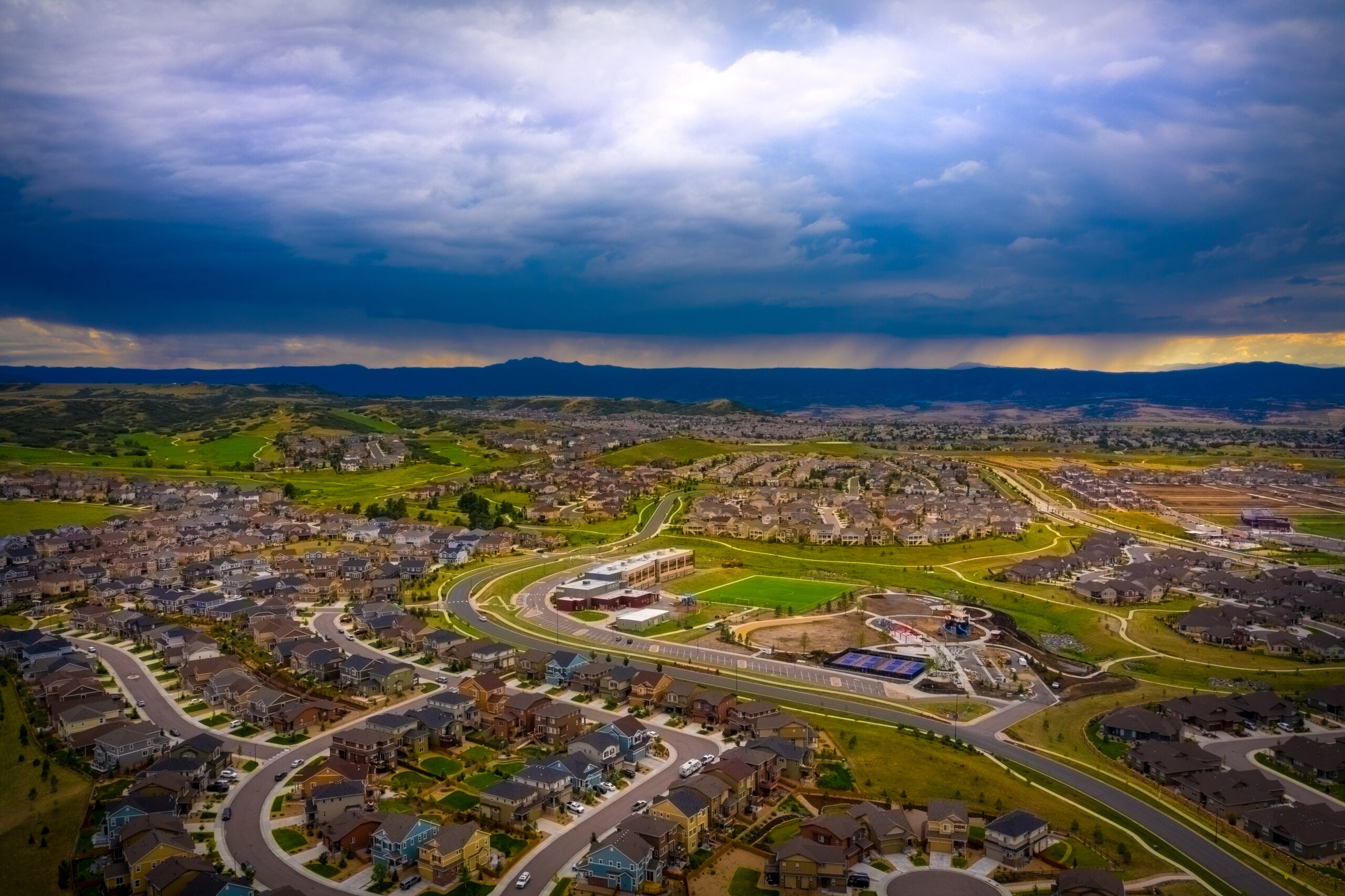 Scenic view of Castle Rock, Colorado, highlighting the local area we serve with exterior home services