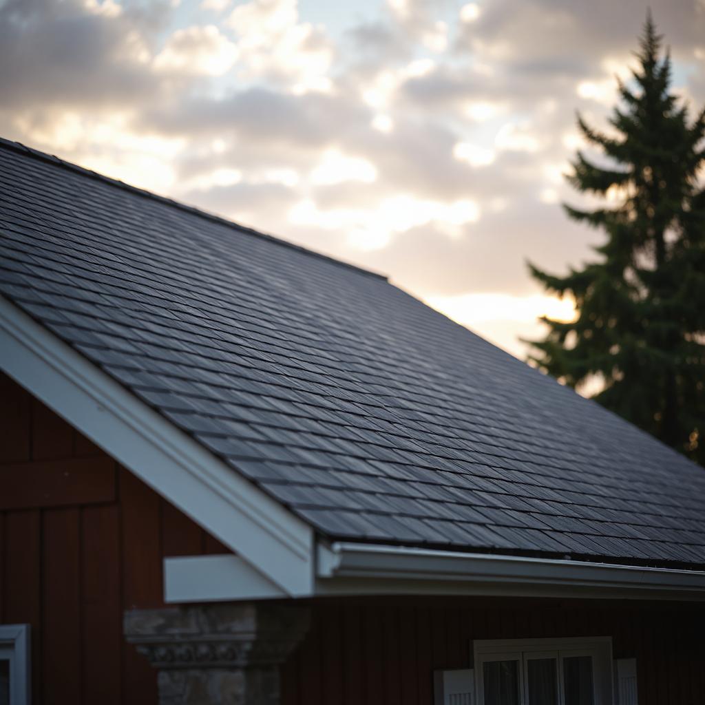 Close-up of a residential asphalt roof in Edgewater, Colorado