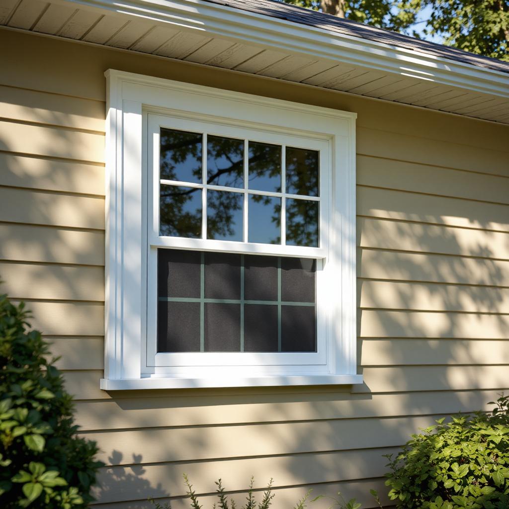 New vinyl window installed in a Louisville, Colorado home